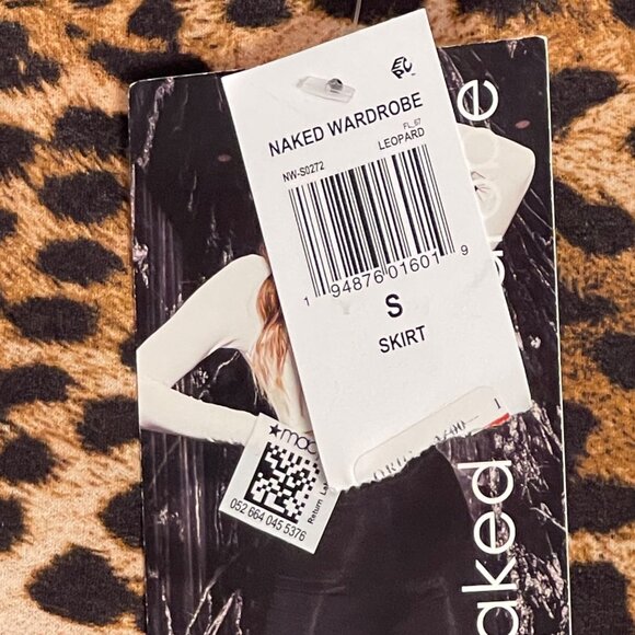NWT Naked Wardrobe Leopard Print Bodycon Skirt Size Small S02721 NEW - Picture 4 of 8